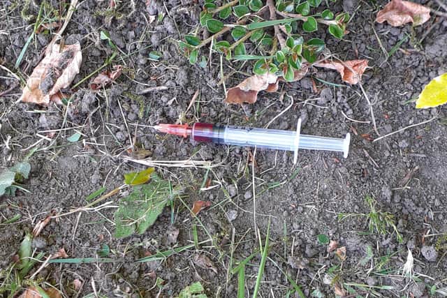 Hayfield Community Centre: A syringe full of blood found at the centre.
