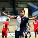 Ethon Varian celebrates after scoring his first goal for Raith Rovers. (All match pics by Fife Photo Agency)