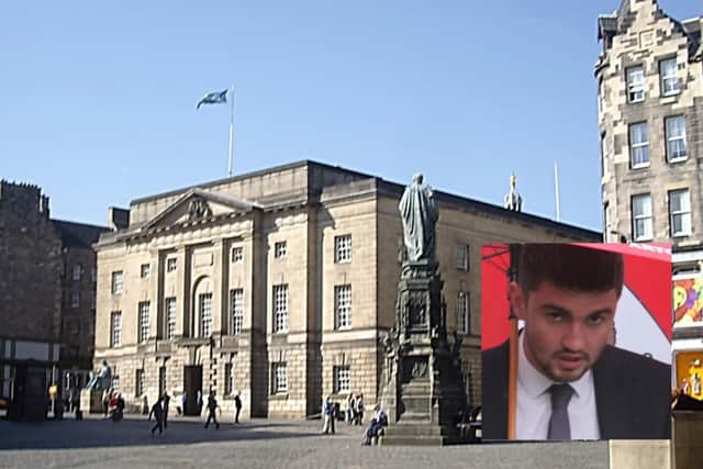 McWatt's trial was heard at the High Court in Edinburgh. Inset: Liam McWatt. Pic by Matthew Donnelly