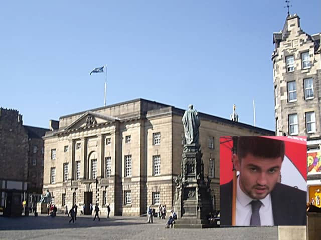 McWatt's trial was heard at the High Court in Edinburgh. Inset: Liam McWatt. Pic by Matthew Donnelly