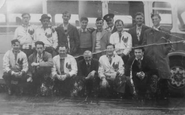 Fife Flyers 1948 - a bus trip to Durham to play Durham Wasps, possibly to mark the first ever game staged at the newly opened Durham Ice Rink. The team would have to get the ferry across the Forth before continuing their journey south by road.