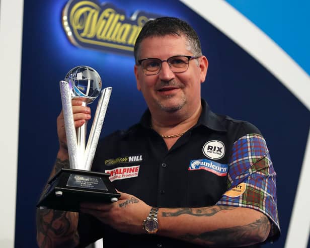 Gary Anderson will be in the kingdom to play a game against the auld enemy. Photo by Luke Walker/Getty Images