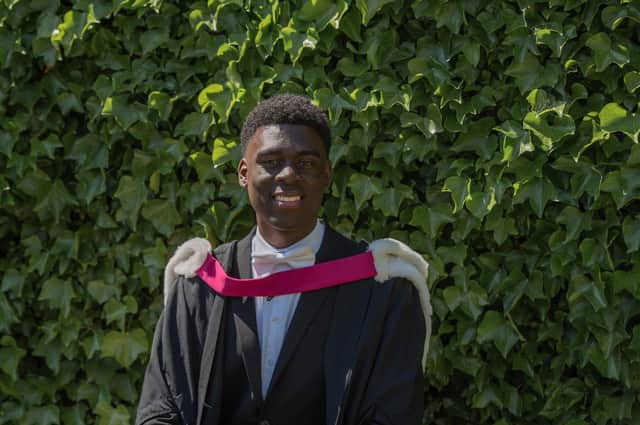 Kofi Afrifa, from Kirkcaldy, has graduated from the University of St Andrews with a BSc in medicine.  (Pic: University of St Andrews)