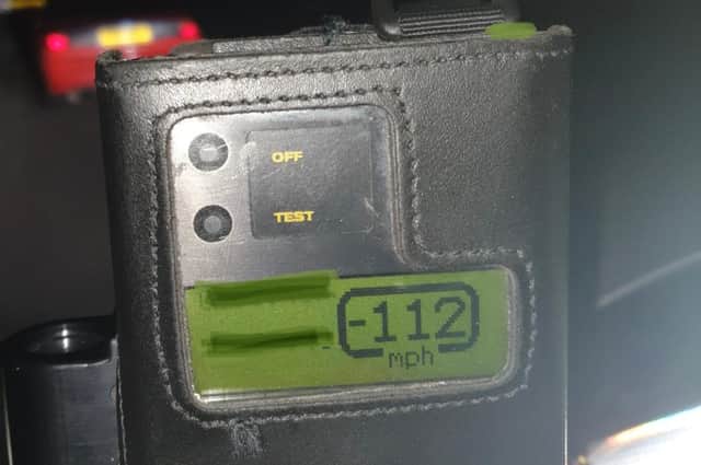 Police reveal the speed of the car detected on the A92