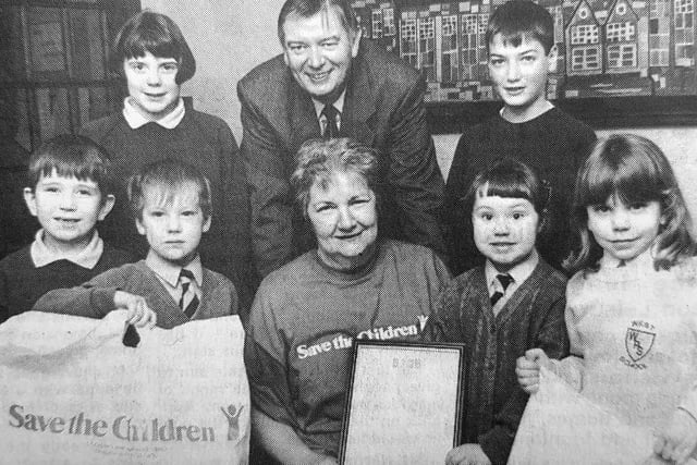 Youngsters from Kirkcaldy West Primary School in a project with Save The Children.