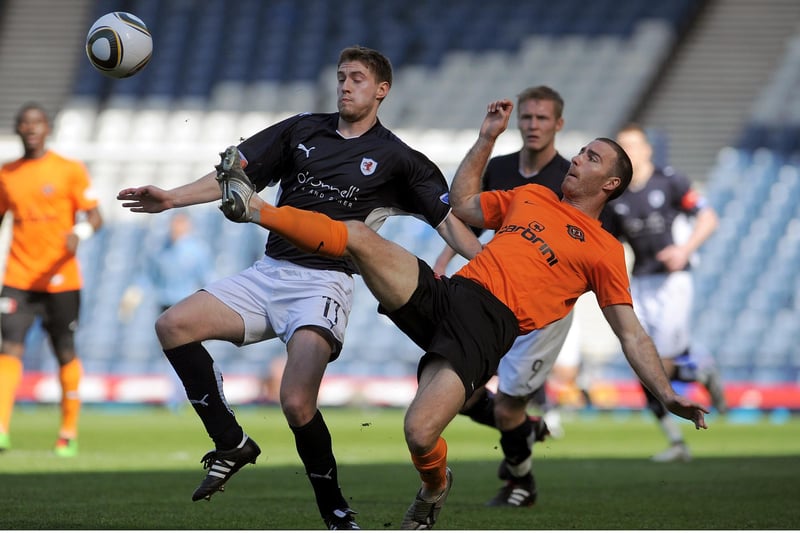 April 4, 2010: Dundee United 2-0 Raith Rovers. Led by John McGlynn, Rovers lose this Scottish Cup semi-final at Hampden Park to goals by David Goodwillie and Andy Webster (Pic Gary Hutchison)