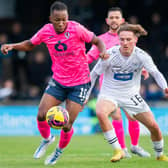 Raith Rovers' Kieran Ngwenya and Ayr United's Logan Chalmers in action during their sides' match on Saturday at Somerset Park (Photo by Ewan Bootman/SNS Group)