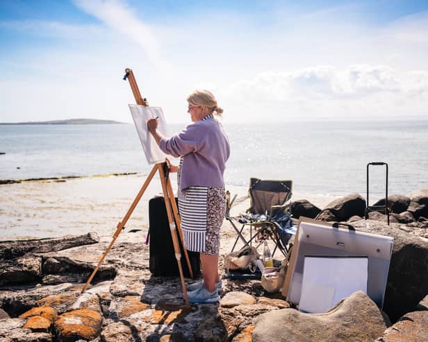 A local artist captures the coastline from Largo