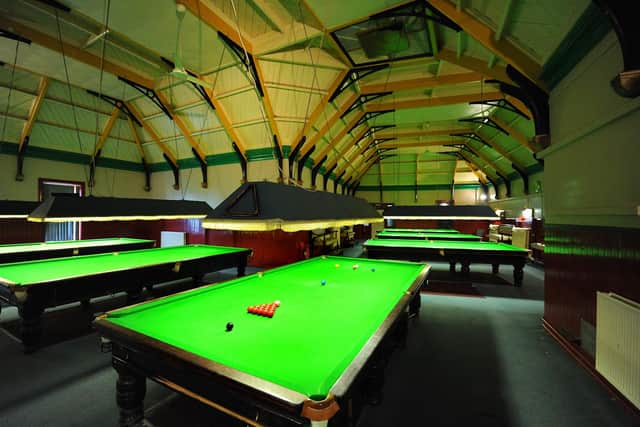 How it looked: The main hall in the People's Institute with its distinctive ceiling (Pic: Fife Photo Agency)