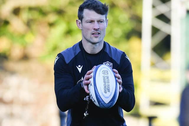 Peter Horne at a Fosroc Super Series Sprint match between Ayrshire Bulls and Glasgow Warriors A at Millbrae in Ayr in April (Pic: Ross MacDonald/SNS Group/SRU)