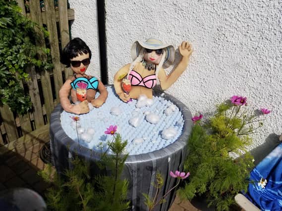 These scarecrows are enjoying a staycation in Kinghorn.