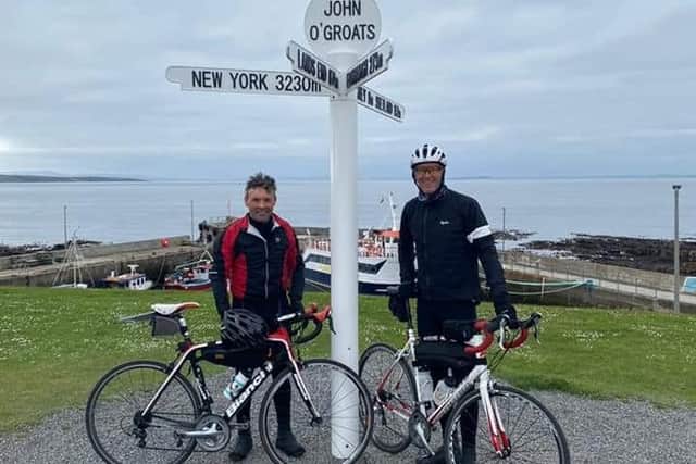 Scott Raeburn and Jim Connor on the NC500 cycle.