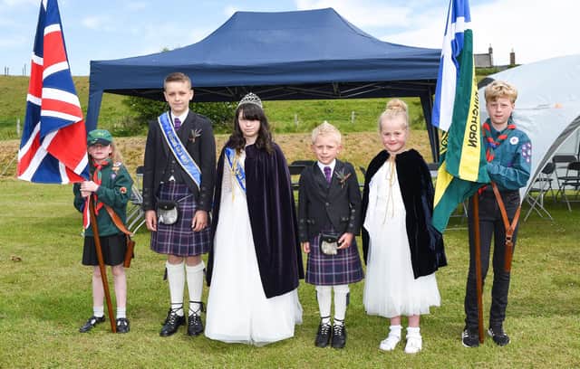 The Royal Party in Myres Park on Sunday for the crowning ceremony.  Pic: Sinclair Cunningham Photography