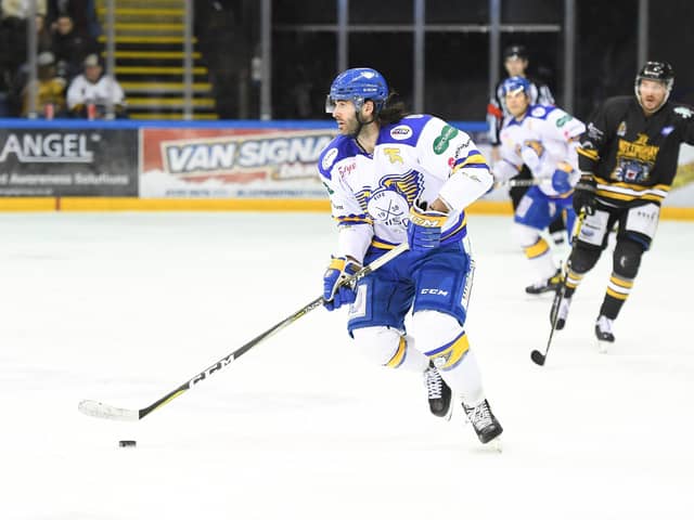 Chris Lawrence in action for Fife Flyers at Nottingham Panthers on Sunday