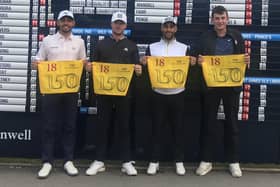 Marco Penge, Richard Mansell, Oliver Farr and Barclay Brown qualified for The 150th Open at St Andrews through final qualifying at Hollinwell. Pic by The R&A