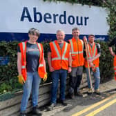 Volunteers at Aberdour Station