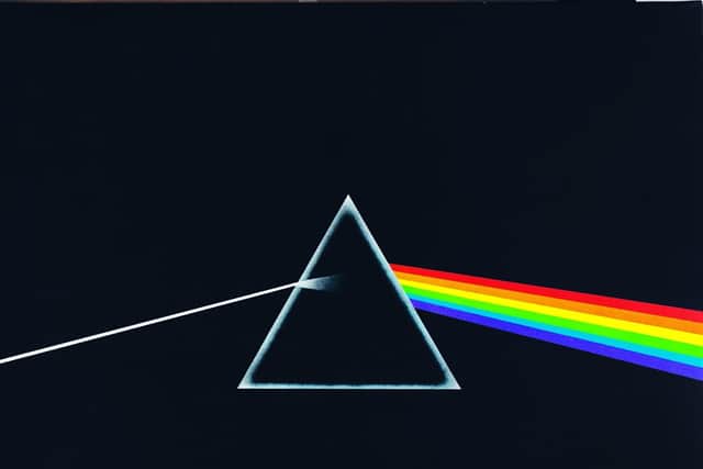 Pink Floyd's classic album cover for Dark Side Of The Moon