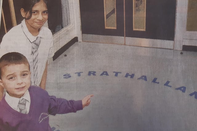 January 2007 saw the doors open to Strathallan Primary School in Kirkcaldy for the first time.
Fraser Mathieson, the youngest pupil, is pictured with Marriyah Haleef, the oldest