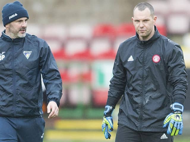 Then-Dunfermline coach John Potter with his brother Brian Potter, goalkeeping coach at Hamilton, in 2017 (Pic Bill Murray/SNS)