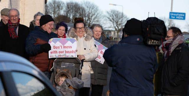 Parents protesting against the plans took their case to the national media (Pic: Richard Murphy)