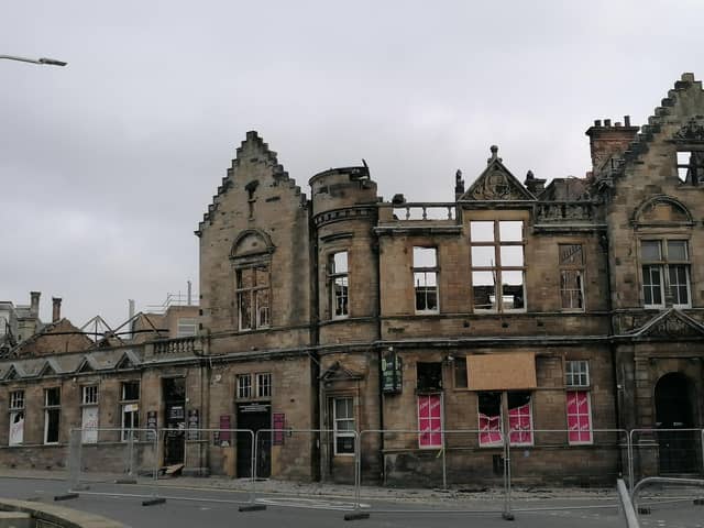 The charred remains of the former Kitty's Nightclub in Kirkcaldy after Sunday's devastating fire (Pic: Fife Free Press)