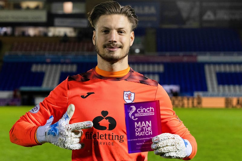 Manager's Player of the Year: Kevin Dabrowski. The 25-year-old Polish goalkeeper is a cult hero at Raith, where he has kept 15 clean sheets this season and made some amazing saves. (Pic Mark Scates/SNS)
