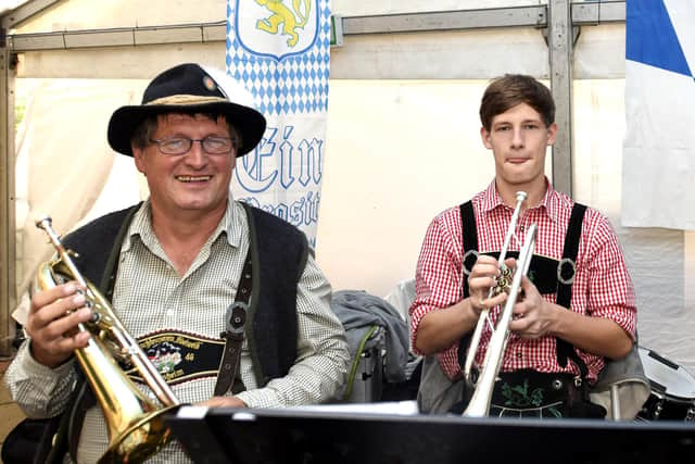 Musicians at Kirkcaldy's German beer festival