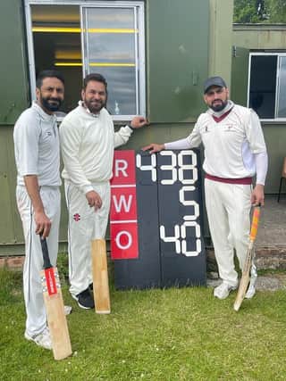 Muhammad Sharif (centre), pictured with team-mates Mubeen Akhtar and Tariq Aziz, is pleased with appointment (Pic Dunnikier Cricket Club)
