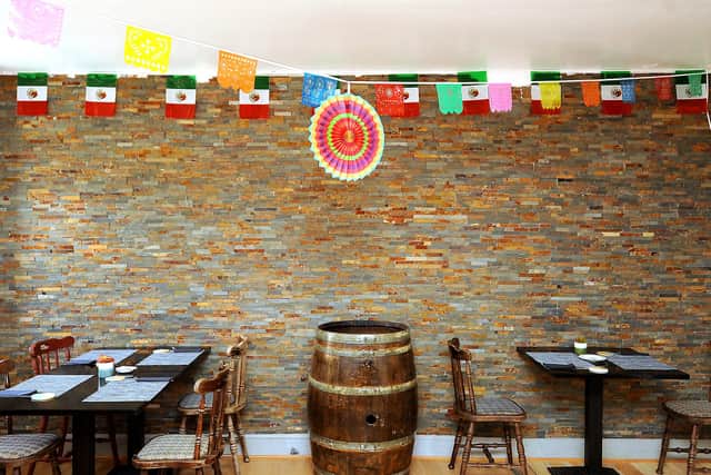 The new Mexican restaurant can seat 22 people inside plus another 14 in the terrace (wee patio on front) due to current Covid-19 restrictions. But at full capacity it will be able to accommodate around 50-55.