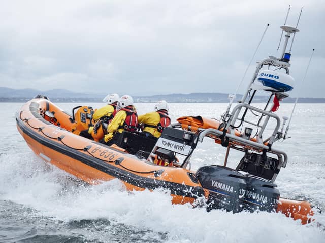 The Kinghorn RNLI crew will feature on the latest episode of BBC series Saving Lives at Sea.  (Pic: Kirsty McLachlan)