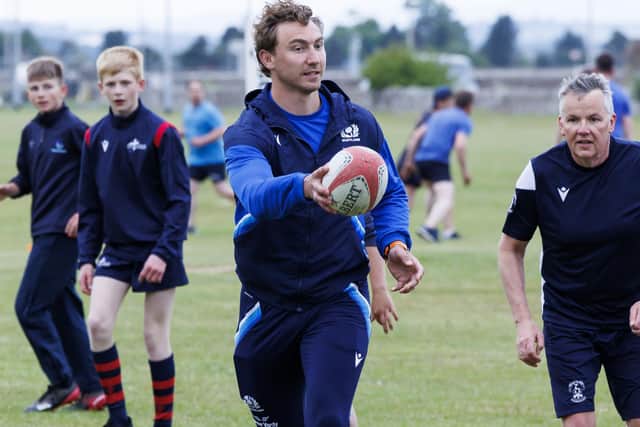 Scotland rugby captain Jamie Ritchie on the ball in St Andrews last week (Photo by Mark Scates/SNS Group/SRU)