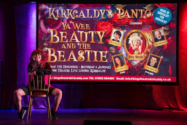 Kirsty Strachan launches the 2023 panto at Kirkcaldy's Kings Live Lounge (Pic: Lewis Milne)