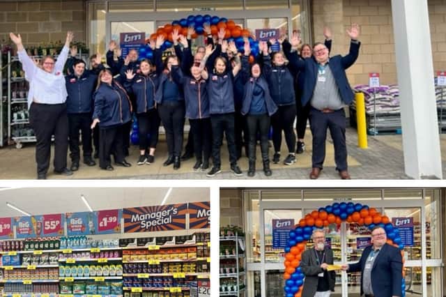 Opening the expanded B&M store in Leven