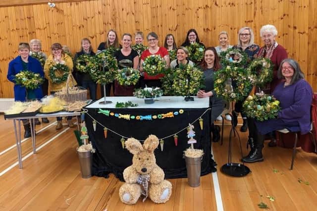 The wreath making craft workshop was a good fundraiser