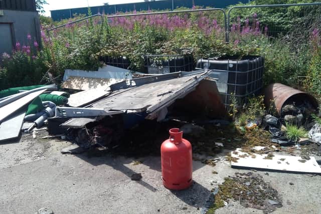 Fly-tipping at Mitchelston Industrial Estate, Kirkcaldy last summer sparked outrage - the site has since been bought and develeoped.