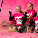 Braced for a muddy landing at Race for Life in Kirkcaldy (Pic: Cath Ruane)