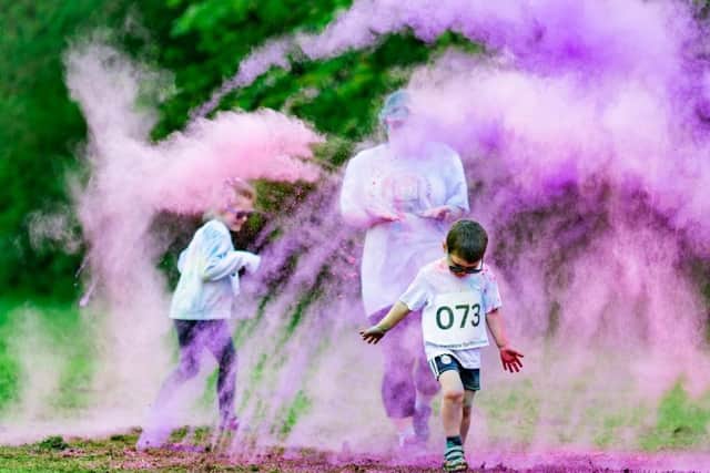 The event welcomed people of all ages to take part in the colourful fun run (Pic: Robbie Preece)