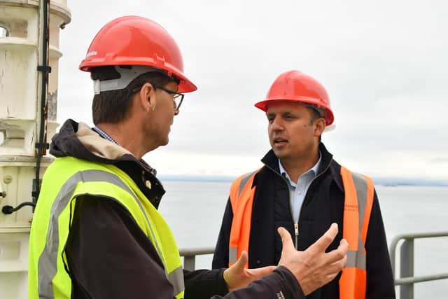 Anas Sarwar, Leader of the Scottish Labour Party visiting Fife Renewable Innovation Centre and Energy Park Fife to meet with ORE Catapult (Offshore Renewable Energy).