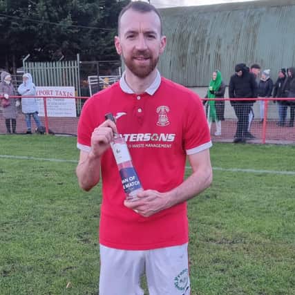 Paul Sludden was named Tayport's man of the match in what was his first match since returning to the club (Photo: Tayport FC)