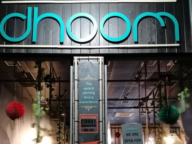 Dhoom Restaurant, New Row, Dunfermline (Pic: Cath Ruane)