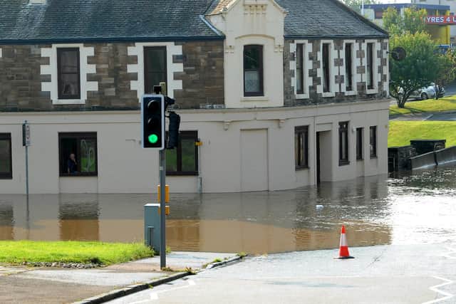 Flooding at Links St/Bridge St  in Kirkcaldy (Pic: Fife Photo Agency)