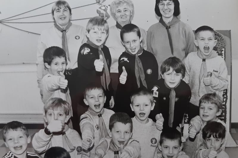 This photo comes from the 1997 archives of the Glenrothes Gazette and features  the 89th Fife Pitteuchar Beavers. Pictured in the back row are Catherine Clarkson, Pat Bartholomew (leader) and Lesley Pirrie