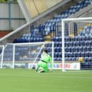 Regan Hendry scores a penalty to draw Rovers level.