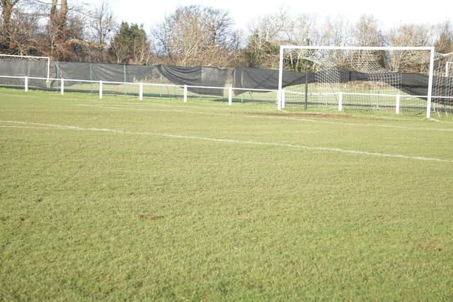 The pitch at Paties Road stadium was deemed unplayable by referee during a 1pm inspection on Saturday (Submitted pic)