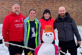 Heather Finlayson, Graham Keddie, Claire Doak and Ryan Campbell-Hodge at Oriam Parkrun