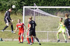 Jack Wilson heads home for Burntisland but Glens recovered to take the points.