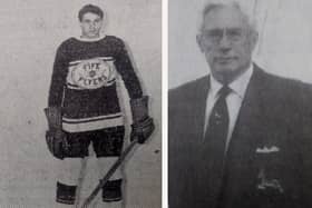 Tommy Durling in his 1938 kit with Fife Flyers - the first season the team took to the ice in Kirkcaldy. Also pictured during his tenure with the South African national side (Pics: Fife Free Press/Contributed)