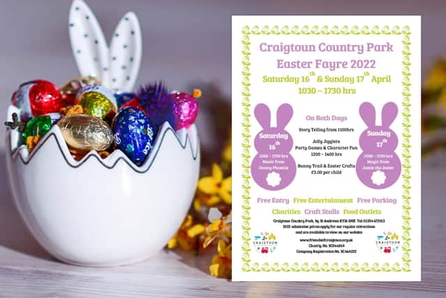 The Easter Fayre takes place on both Saturday and Sunday at Craigtoun Country Park.