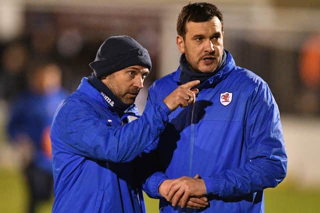 Colin Cameron (left) has a more hands on role at Raith Rovers training this week as manager Ian Murray (also pictured) battles illness (Pic by Mark Scates/SNS Group)