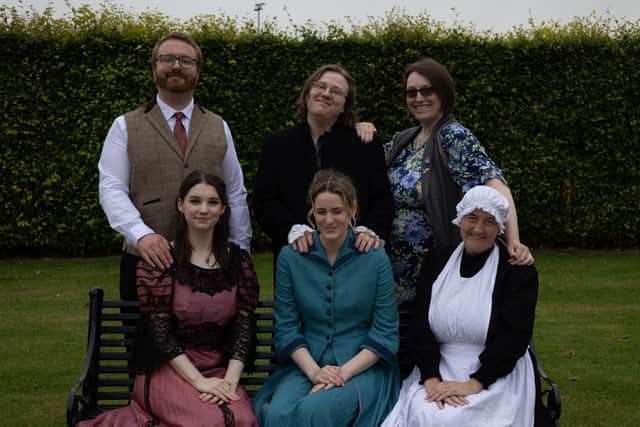 Bee Parkinson - Cameron ( back right) with the cast of Dracula (Pic: wlkrskyphotography)